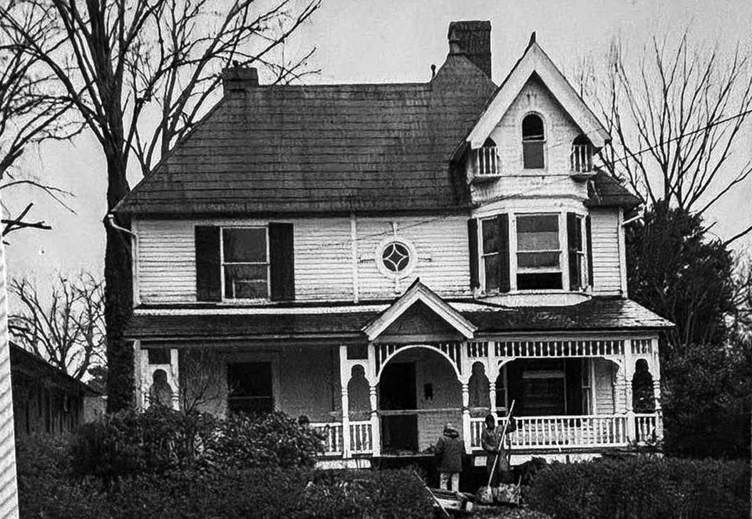 Historic black and white photograph of the Gaskill-Blackmer House